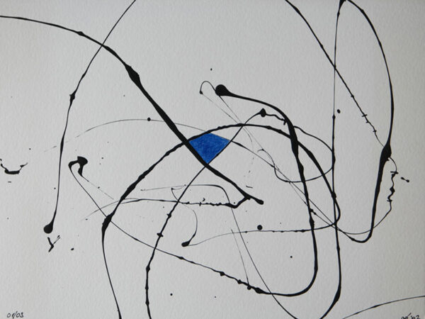 Tag 01032007 - Konzeptkunst aus dem Jahr 2007 mit Acrylfarbe und Buntstift auf Papier, 32 x 24 cm, Unikat von Raphael Dudler.