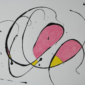 Tag 02012007 - Konzeptkunst aus dem Jahr 2007 mit Acrylfarbe und Buntstift auf Papier, 32 x 24 cm, Unikat von Raphael Dudler.