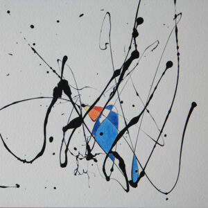 Tag 03042007 - Konzeptkunst aus dem Jahr 2007 mit Acrylfarbe und Buntstift auf Papier, 32 x 24 cm, Unikat von Raphael Dudler.