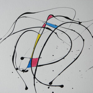 Tag 05012007 - Konzeptkunst aus dem Jahr 2007 mit Acrylfarbe und Buntstift auf Papier, 32 x 24 cm, Unikat von Raphael Dudler.
