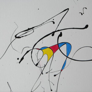 Tag 05022007 - Konzeptkunst aus dem Jahr 2007 mit Acrylfarbe und Buntstift auf Papier, 32 x 24 cm, Unikat von Raphael Dudler.