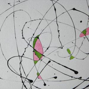 Tag 06042007 - Konzeptkunst aus dem Jahr 2007 mit Acrylfarbe und Buntstift auf Papier, 32 x 24 cm, Unikat von Raphael Dudler.