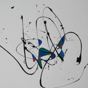 Tag 07022007 - Konzeptkunst aus dem Jahr 2007 mit Acrylfarbe und Buntstift auf Papier, 32 x 24 cm, Unikat von Raphael Dudler.