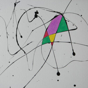 Tag 08012007 - Konzeptkunst aus dem Jahr 2007 mit Acrylfarbe und Buntstift auf Papier, 32 x 24 cm, Unikat von Raphael Dudler.