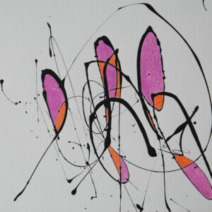 Tag 08022007 - Konzeptkunst aus dem Jahr 2007 mit Acrylfarbe und Buntstift auf Papier, 32 x 24 cm, Unikat von Raphael Dudler.