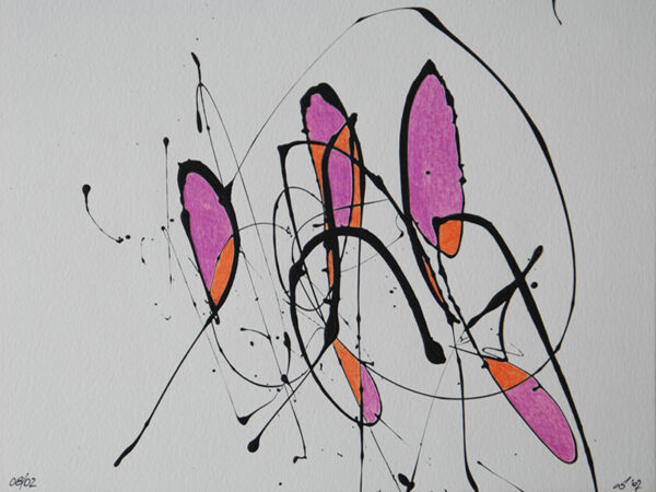 Tag 08022007 - Konzeptkunst aus dem Jahr 2007 mit Acrylfarbe und Buntstift auf Papier, 32 x 24 cm, Unikat von Raphael Dudler.