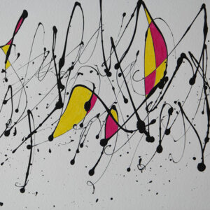 Tag 10012007 - Konzeptkunst aus dem Jahr 2007 mit Acrylfarbe und Buntstift auf Papier, 32 x 24 cm, Unikat von Raphael Dudler.