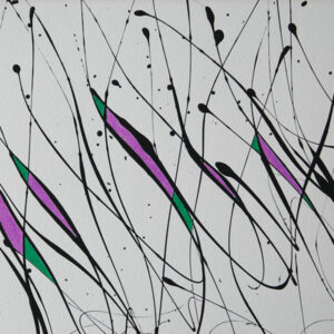 Tag 11012007 - Konzeptkunst aus dem Jahr 2007 mit Acrylfarbe und Buntstift auf Papier, 32 x 24 cm, Unikat von Raphael Dudler.