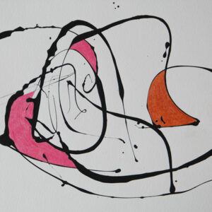 Tag 14022007 - Konzeptkunst aus dem Jahr 2007 mit Acrylfarbe und Buntstift auf Papier, 32 x 24 cm, Unikat von Raphael Dudler.