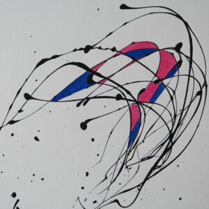 Tag 23012007 - Konzeptkunst aus dem Jahr 2007 mit Acrylfarbe und Buntstift auf Papier, 32 x 24 cm, Unikat von Raphael Dudler.