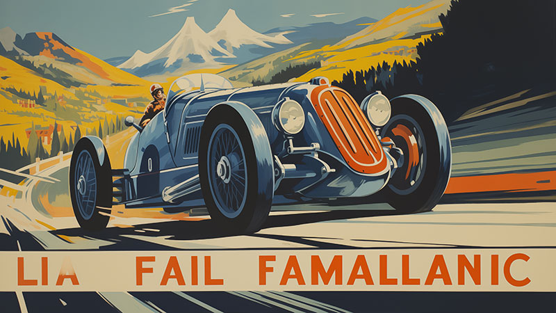 Vintage Car Racing 03 - Downloaddatei zum Thema Autorennsport als Plakat, Poster oder Druck auf Alu-Dibond bestens geeignet. Hohe Qualität, Grossformat.