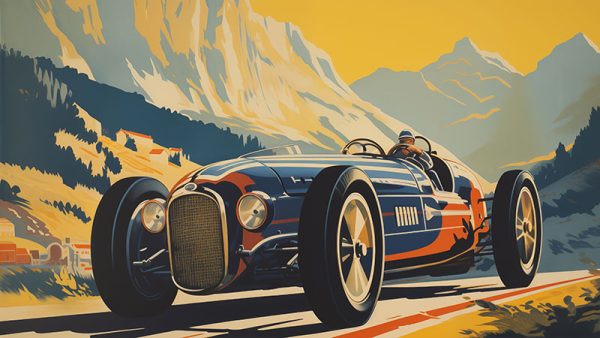Vintage Car Racing 04 - Downloaddatei zum Thema Autorennsport als Plakat, Poster oder Druck auf Alu-Dibond bestens geeignet. Hohe Qualität, Grossformat.