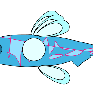 Fisch 40 ist ein Designelement aus 88 Varianten des Modelabels AMEN.fashion. Das Label steht für Toleranz, Respekt und friedliches Zusammenleben der Völker.