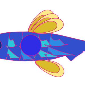 Fisch 61 ist ein Designelement aus 88 Varianten des Modelabels AMEN.fashion. Das Label steht für Toleranz, Respekt und friedliches Zusammenleben der Völker.