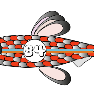Fisch 84 ist ein Designelement aus 88 Varianten des Modelabels AMEN.fashion. Das Label steht für Toleranz, Respekt und friedliches Zusammenleben der Völker.