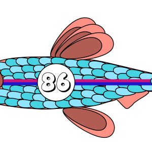 Fisch 86 ist ein Designelement aus 88 Varianten des Modelabels AMEN.fashion. Das Label steht für Toleranz, Respekt und friedliches Zusammenleben der Völker.