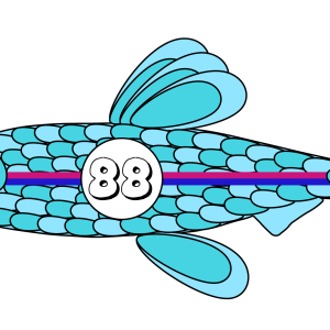 Fisch 88 ist ein Designelement aus 88 Varianten des Modelabels AMEN.fashion. Das Label steht für Toleranz, Respekt und friedliches Zusammenleben der Völker.